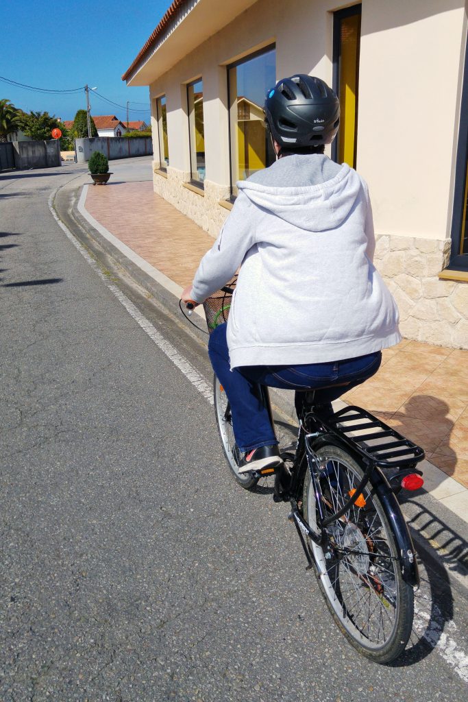 Emily on her bike!