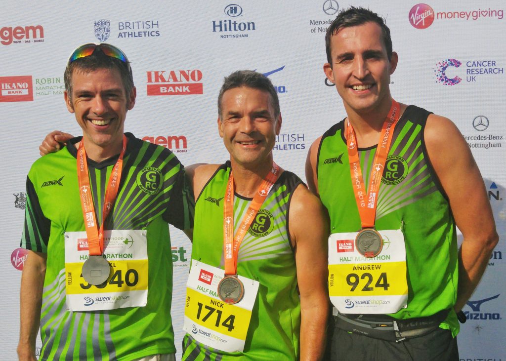 (L to R): Me with Nick and Andy after the race.