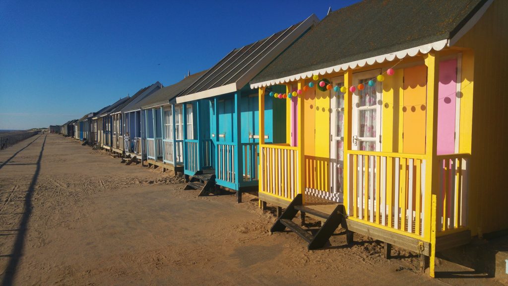 Morning run - Sutton On Sea beach huts. Sutton on Sea Caravan Site, Saturday 6th August 2016.