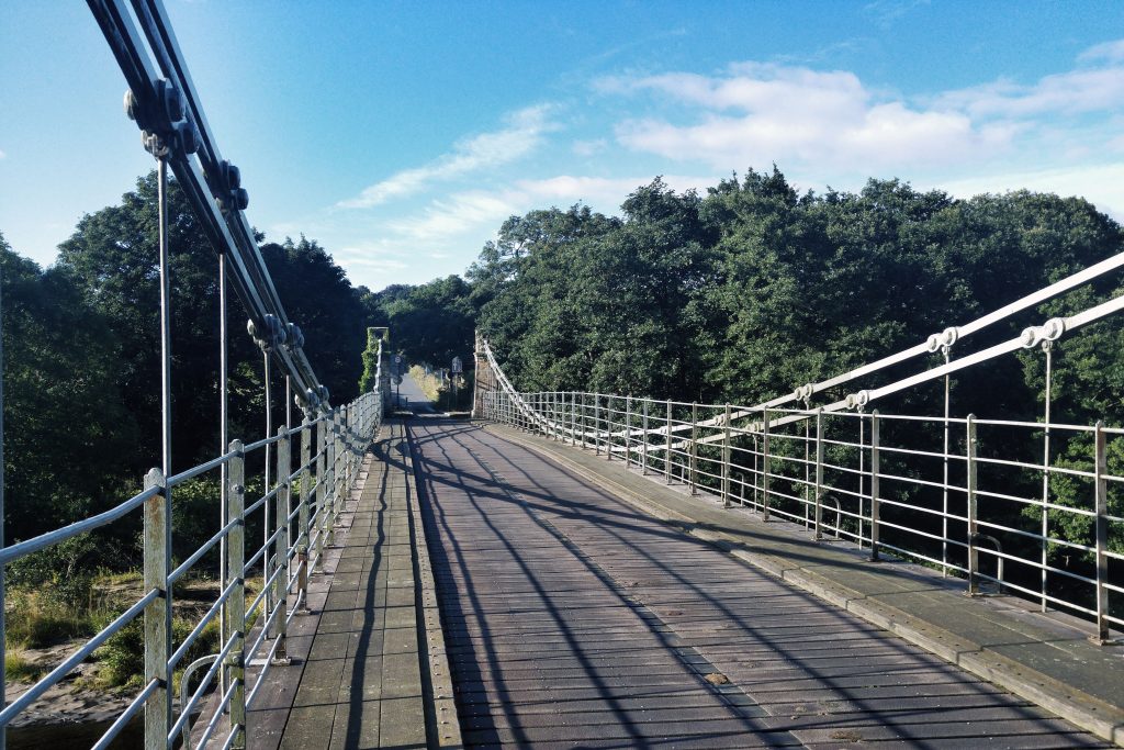 Morning run - Whorlton Suspension Bridge. Teesdale Barnard Castle Caravan Site, Wednesday 10th August 2016.