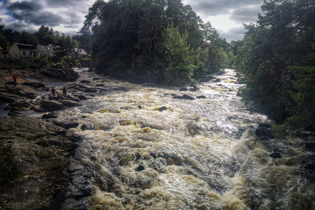 Killin afternoon long run on Cycle Route 7 - Falls of Dochart. Killin, Maragowan Caravan Site, Sunday 14th August 2016.