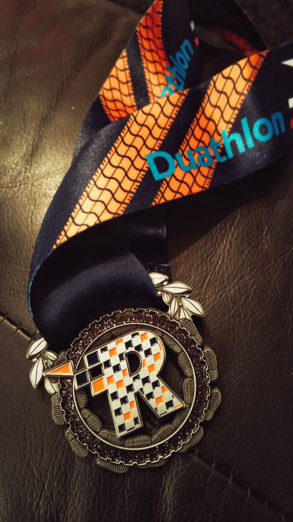 Just the medal to take home the Duathlon
