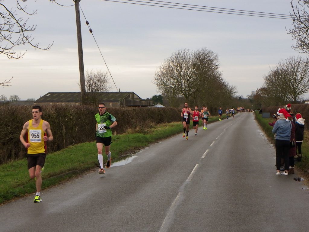 Chasing the runner who was quicker than me on the main hill.