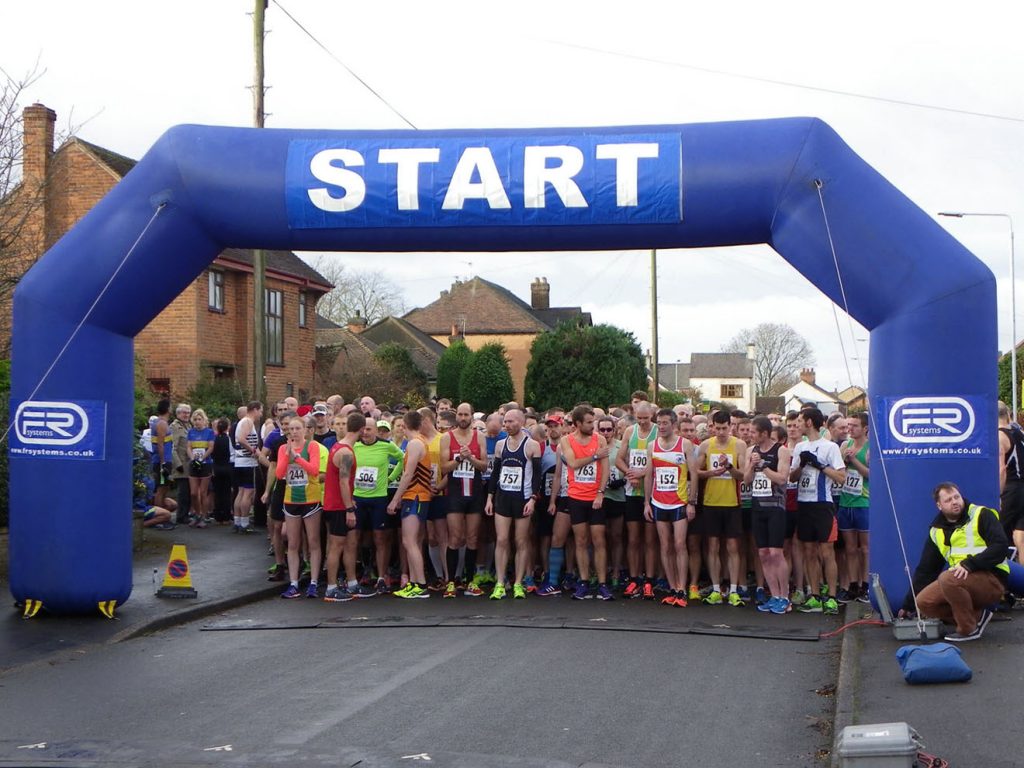 The start of the Keyworth Turkey Trot, held on Sunday December 11th 2016.